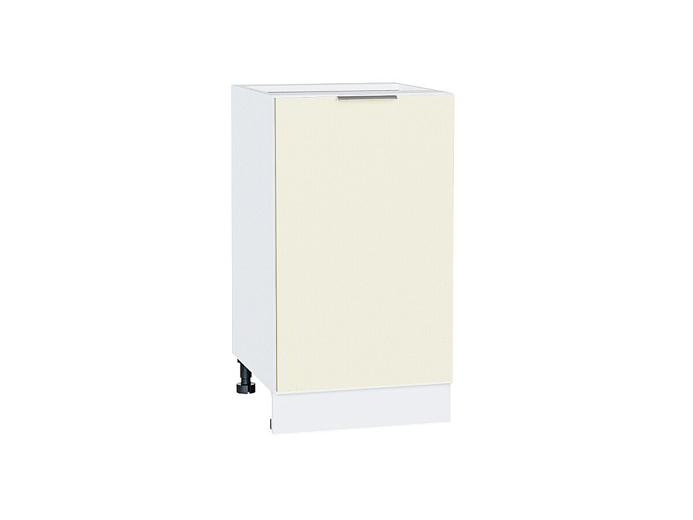 Шкаф нижний с 1-ой дверцей Терра (816х450х478) Белый/Ваниль Софт