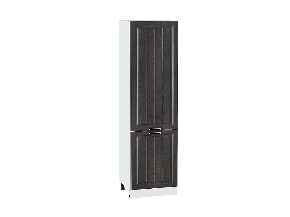 Шкаф пенал с 2-мя дверцами Прагa 600 (для верхних шкафов высотой 720) (2132х600) Белый/Венге Премиум