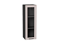 Шкаф верхний с 1-ой остекленной дверцей Барселона (920х300х324) graphite/Кашемир