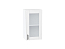 Шкаф верхний с 1-ой остекленной дверцей Лофт (716х400х320) Белый/Super White