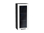 Шкаф верхний с 1-ой остекленной дверцей Глетчер (920х400х318) Graphite/Айленд Силк