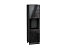 Шкаф пенал с 2-мя дверцами под технику Валерия-М (2132х600х574) Graphite/Черный металлик дождь