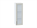 Шкаф верхний с 1-ой остекленной дверцей Сканди (920х300х320) Белый/cappuccino softwood
