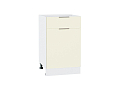Шкаф нижний с 1-ой дверцей и ящиком Терра (816х500х478) Белый/Ваниль Софт