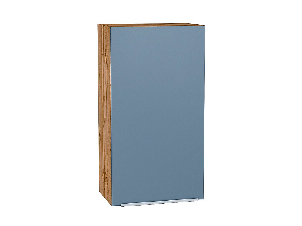 Шкаф верхний с 1-ой дверцей Фьюжн (920х500х320) Дуб Вотан/silky blue