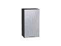 Шкаф верхний с 1-ой дверцей Валерия-М (716х400х318) graphite/Серый металлик дождь светлый