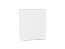 Шкаф верхний с 2-мя дверцами Фьюжн (716х600х320) Белый/Silky White