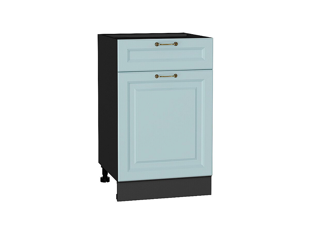 Шкаф нижний с 1-ой дверцей и ящиком Ницца (816х500х478) graphite/Голубой