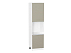 Шкаф пенал с 2-мя дверцами под технику Фьюжн (2336х600х576) Белый/Silky Grey
