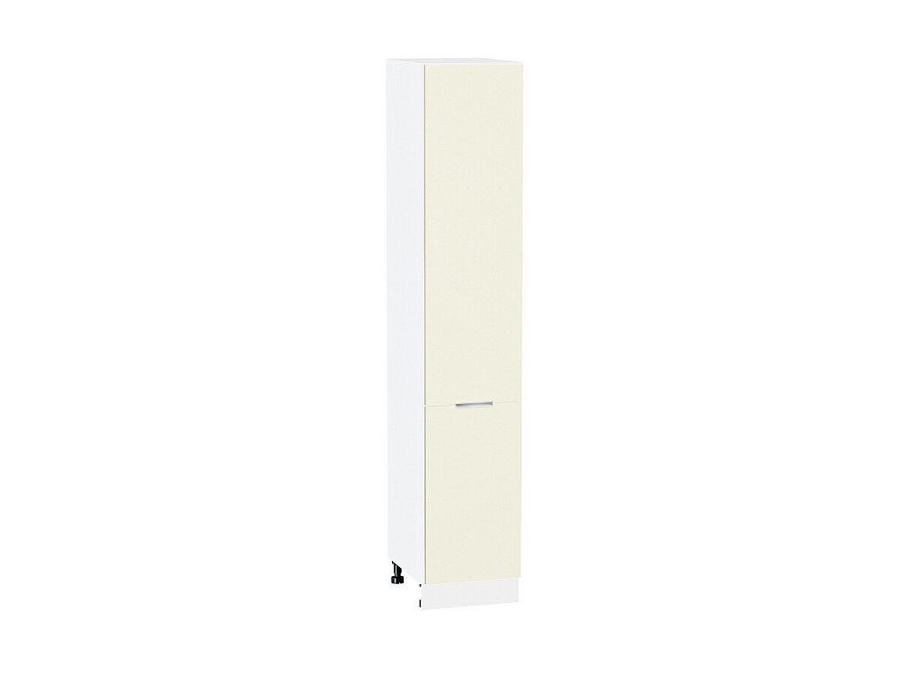 Шкаф пенал с 2-мя дверцами Терра 400 (для верхних шкафов высотой 720) (2132х400) Белый/Ваниль Софт