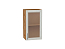 Шкаф верхний с 1-ой остекленной дверцей Сканди (716х400х320) Дуб Вотан/Cappuccino Softwood