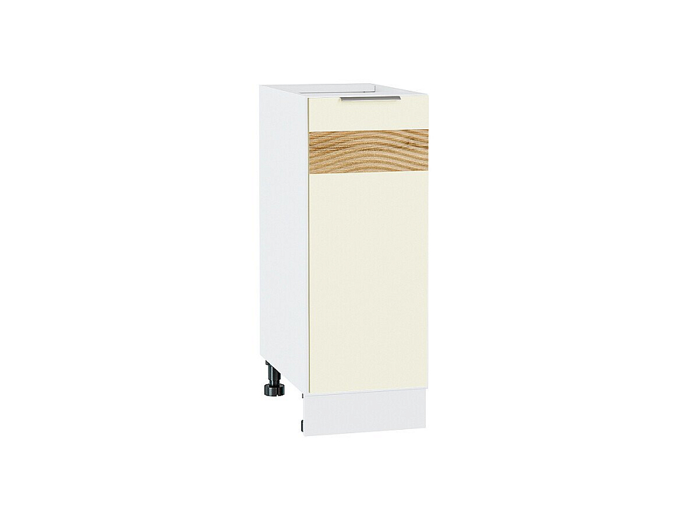 Шкаф нижний с 1-ой дверцей Терра DL (816х300х478) Белый/Ваниль Софт
