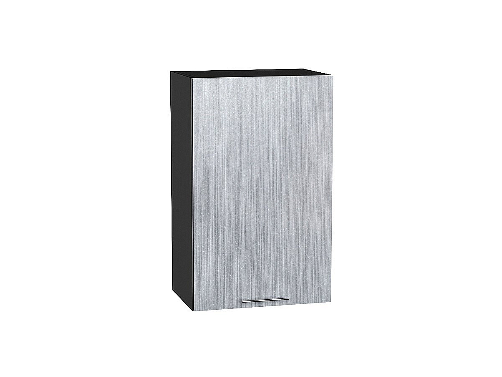 Шкаф верхний с 1-ой дверцей Валерия-М (716х450х318) graphite/Серый металлик дождь светлый