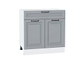 Шкаф нижний с 2-мя дверцами и ящиком Ницца (816х800х478) Белый/magnum