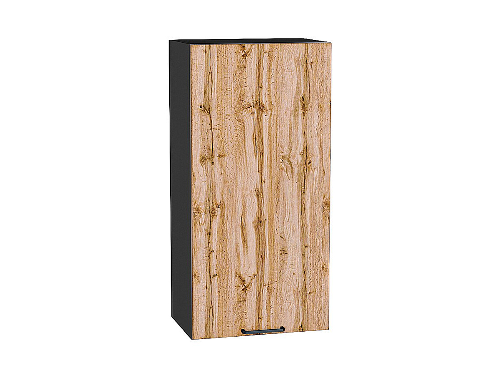 Шкаф верхний с 1-ой дверцей Флэт (920х450х318) graphite/wotan oak 2s