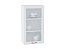 Шкаф верхний с 1-ой остекленной дверцей Ницца (920х500х318) Белый/Белый