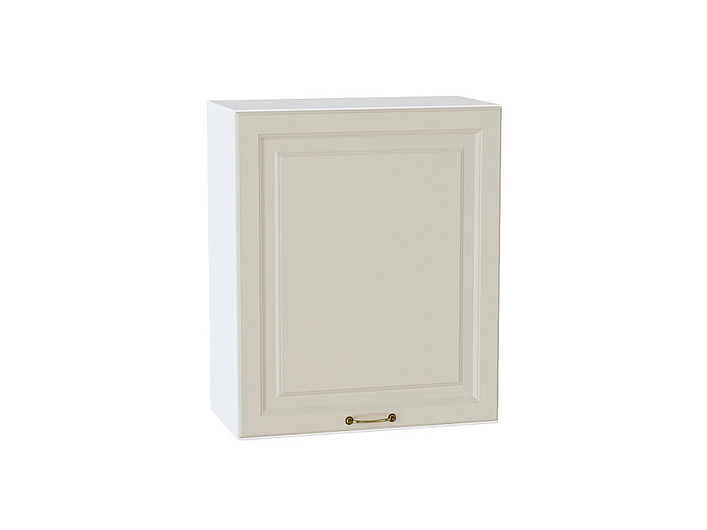 Шкаф верхний с 1-ой дверцей Ницца (716х600х318) Белый/Агат
