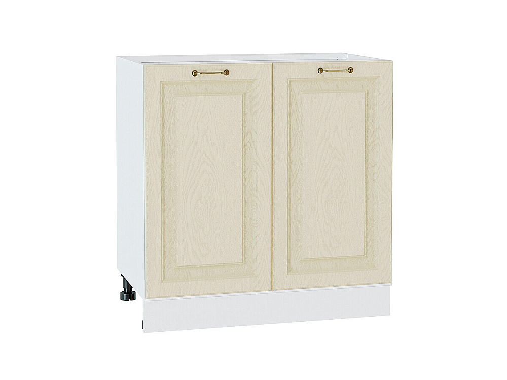Шкаф нижний с 2-мя дверцами Ницца (816х800х478) Белый/Дуб крем