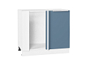 Шкаф нижний угловой Фьюжн (816х890х480) Белый/silky blue