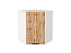 Шкаф верхний угловой Флэт (716х600х600) Белый/Wotan Oak 2S
