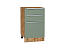 Шкаф нижний с 3-мя ящиками Фьюжн (816х500х480) Дуб Вотан/Silky Mint