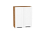 Шкаф верхний с 2-мя дверцами Глетчер (716х600х318) Дуб Вотан/Айленд Силк