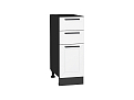 Шкаф нижний с 3-мя ящиками Глетчер (816х300х478) graphite/Айленд Силк
