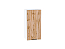 Шкаф верхний с 1-ой дверцей Флэт (716х350х318) Белый/Wotan Oak 2S