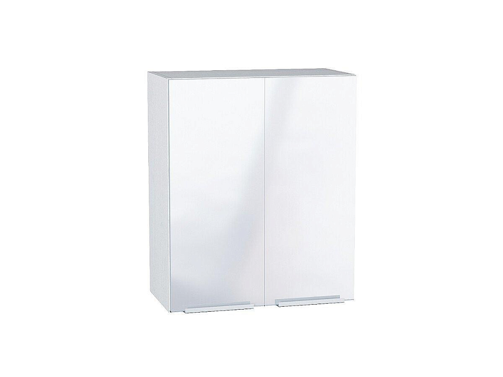 Шкаф верхний с 2-мя дверцами Фьюжн (716х600х320) Белый/angel