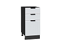 Шкаф нижний с 3-мя ящиками Евро Лайн (816х400х478) graphite/Белый