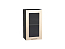 Шкаф верхний с 1-ой остекленной дверцей Валерия-М (716х400х318) Graphite/Бежевый металлик