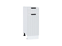 Шкаф нижний с 1-ой дверцей и ящиком Евро Лайн (816х300х478) Белый/Белый