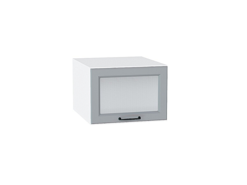 Шкаф верхний горизонтальный остекленный с увеличенной глубиной Ницца (358х500) Белый/magnum