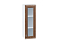 Шкаф верхний с 1-ой остекленной дверцей Шале (920х300х320) Белый/Brown Dreamline