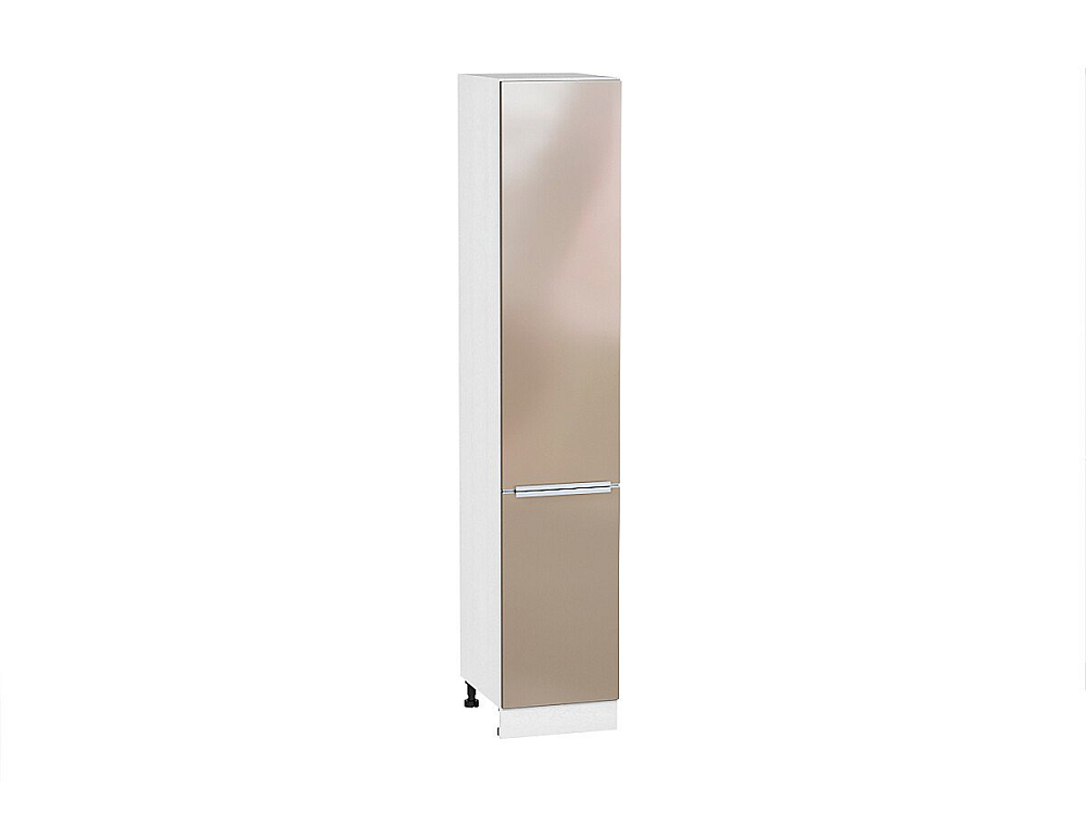 Шкаф пенал с 2-мя дверцами Фьюжн 400 (для верхних шкафов высотой 720) (2132х400) Белый/gallant