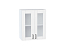 Шкаф верхний с 2-мя остекленными дверцами Лофт (716х600х320) Белый/Super White