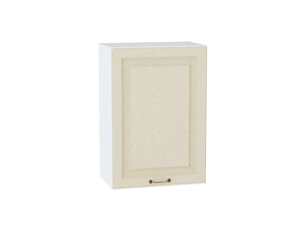 Шкаф верхний с 1-ой дверцей Ницца (716х500х318) Белый/Дуб крем