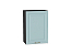 Шкаф верхний с 1-ой дверцей Ницца (716х500х318) Graphite/Голубой