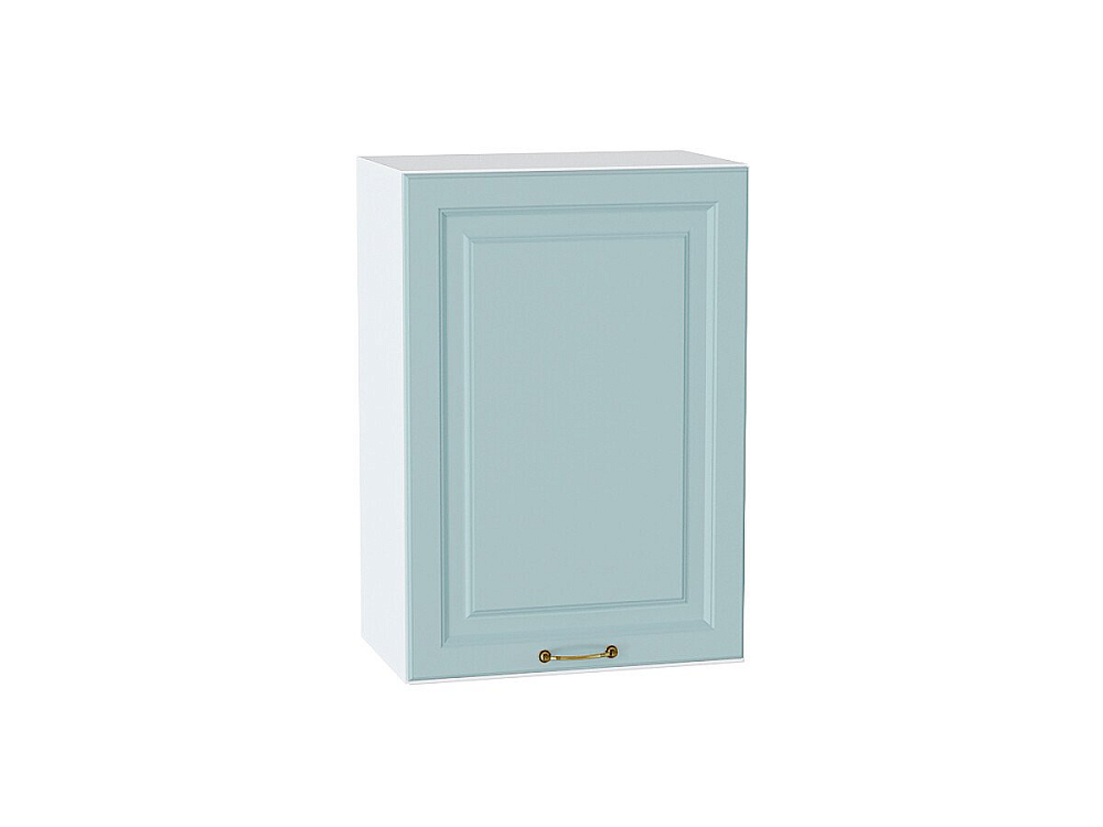 Шкаф верхний с 1-ой дверцей Ницца (716х500х318) Белый/Голубой