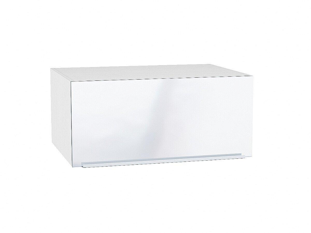 Шкаф верхний горизонтальный с увеличенной глубиной Фьюжн (358х800) Белый/angel