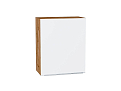 Шкаф верхний с 1-ой дверцей Фьюжн (716х600х320) Дуб Вотан/silky white
