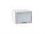 Шкаф верхний горизонтальный остекленный глубокий Сканди (358х500х576) Белый/Cappuccino Softwood