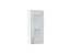 Шкаф верхний с 1-ой остекленной дверцей Лофт (716х300х320) Белый/Nordic Oak