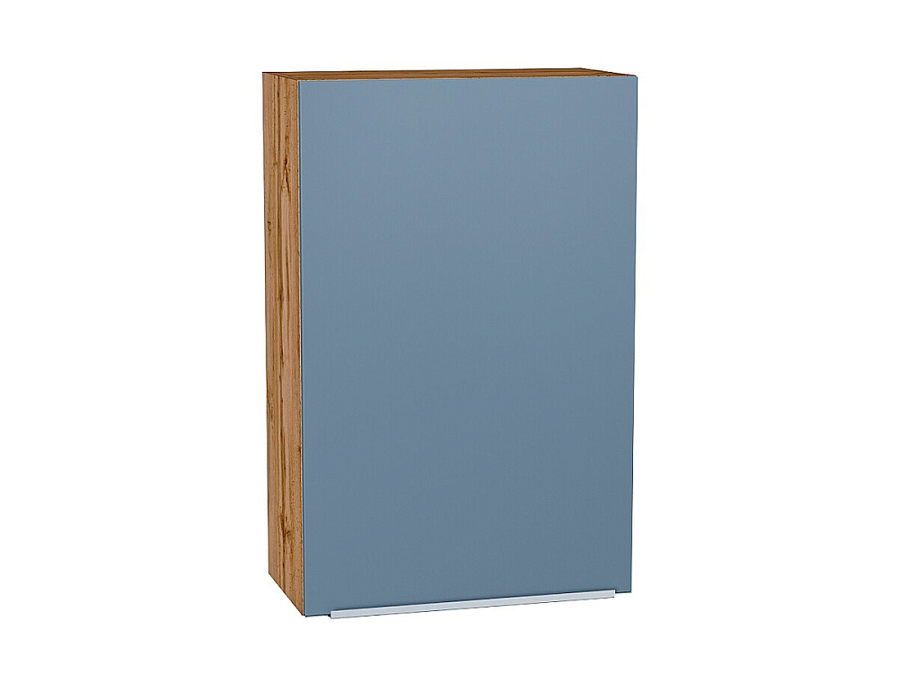 Шкаф верхний с 1-ой дверцей Фьюжн (920х600х320) Дуб Вотан/silky blue