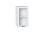 Шкаф верхний с 1-ой остекленной дверцей Барселона (716х400х324) Белый/Белый