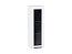 Шкаф верхний с 1-ой остекленной дверцей Глетчер (920х300х318) Белый/Айленд Силк