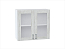 Шкаф верхний с 2-мя остекленными дверцами Лофт (716х800х320) Белый/Nordic Oak
