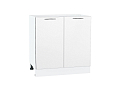 Шкаф нижний с 2-мя дверцами Валерия-М (816х800х478) Белый/белый металлик