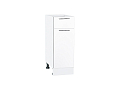 Шкаф нижний с 1-ой дверцей и ящиком Валерия-М (816х300х478) Белый/белый глянец