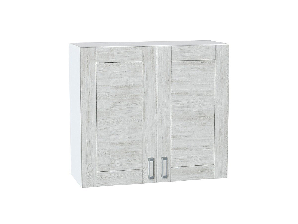 Шкаф верхний с 2-мя дверцами Лофт (716х800х320) Белый/nordic oak